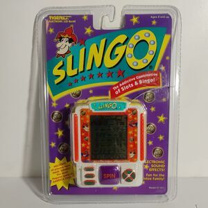 Vintage 1998 SLINGO Tiger Handheld Electronic LCD GAME  Slots Bingo Open Box New